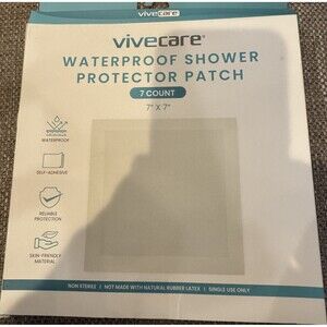 New Vivecare Waterproof Shower Protector Surgery Patch 7" x 7"  Count 7